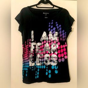 Ideology Awesome  I Am Fearless T-Shirt Comfy Gem Stone Colors Size M